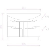  Onika Тумба под умывальник Веронэлла 105.16 110508 - Превью изображения №2 — Интернет-магазин ПроЗаказ