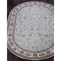 Ковер для жилой комнаты Merinos Valencia Deluxe d251-OVAL-L.BLUE-BROWN (1.5х3) - Превью изображения №3 — Интернет-магазин ПроЗаказ