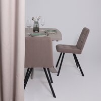 Кухонный стол Мамадома Leonel-130 раздвижной 130-165х85 (бежевый камень-hpl/капучино) - Превью изображения №3 — Интернет-магазин ПроЗаказ