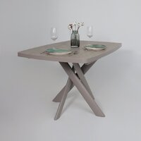 Кухонный стол Мамадома Leonel-130 раздвижной 130-165х85 (бежевый камень-hpl/капучино) - Превью изображения №6 — Интернет-магазин ПроЗаказ