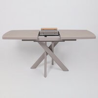 Кухонный стол Мамадома Leonel-130 раздвижной 130-165х85 (бежевый камень-hpl/капучино) - Превью изображения №20 — Интернет-магазин ПроЗаказ