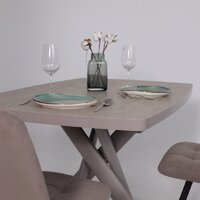 Кухонный стол Мамадома Leonel-130 раздвижной 130-165х85 (бежевый камень-hpl/капучино) - Превью изображения №5 — Интернет-магазин ПроЗаказ