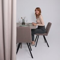 Кухонный стол Мамадома Leonel-130 раздвижной 130-165х85 (бежевый камень-hpl/капучино) - Превью изображения №2 — Интернет-магазин ПроЗаказ