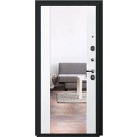 Металлическая дверь Guard С зеркалом 96х205 (правая, графитбьянко) - Превью изображения №3 — Интернет-магазин ПроЗаказ