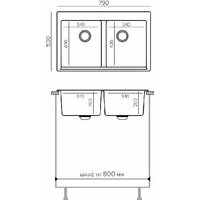 Кухонная мойка Polygran Brig 790 (кремовый) - Превью изображения №10 — Интернет-магазин ПроЗаказ