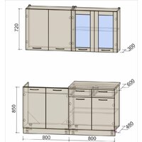 Интерлиния Мила 16 (антрацит/серебро)