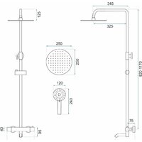 Душевая система  Rea Lungo matt gold REA-P6604 - Превью изображения №9 — Интернет-магазин ПроЗаказ