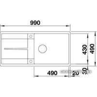 Кухонная мойка Blanco Metra XL 6 S-F (белый) [516522] - Превью изображения №2 — Интернет-магазин ПроЗаказ
