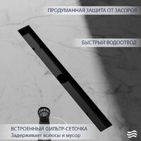 Трап/канал Lauter 210362-1-KMB 600x55 (черный матовый) - Превью изображения №3 — Интернет-магазин ПроЗаказ