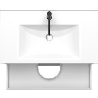  ЗОВ Тумба с умывальником Парма 60 P60LA0MWMC1B-OL60 (аттик/белый матовый/черный) - Превью изображения №2 — Интернет-магазин ПроЗаказ