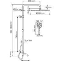 Душевая система  Wasserkraft A188.117.127.087.CH Thermo - Превью изображения №3 — Интернет-магазин ПроЗаказ