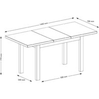 Кухонный стол Senira Кастусь 110-145x70 (венге/венге) - Превью изображения №4 — Интернет-магазин ПроЗаказ
