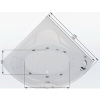 Ванна Aquanet Vitoria 130x130 00205371 (с каркасом) - Превью изображения №4 — Интернет-магазин ПроЗаказ