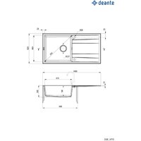 Кухонная мойка Deante Eridan ZQE_A713 - Превью изображения №2 — Интернет-магазин ПроЗаказ