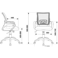 Офисное кресло Бюрократ CH-695N/BLACK (черный) - Превью изображения №5 — Интернет-магазин ПроЗаказ