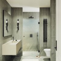 Душевая дверь MaybahGlass 195x70.5 MGD-519-6 (сатин стекло/черный) - Превью изображения №3 — Интернет-магазин ПроЗаказ