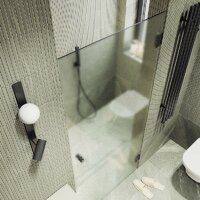 Душевая дверь MaybahGlass 195x70.5 MGD-519-6 (сатин стекло/черный) - Превью изображения №5 — Интернет-магазин ПроЗаказ