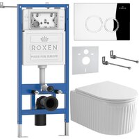 Унитаз подвесной Roxen Royal Matt в комплекте с инсталляцией StounFix Dual Fresh 6 в 1 968245 (кнопка: хром глянцевый) - Превью изображения №2 — Интернет-магазин ПроЗаказ