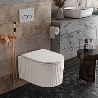 Унитаз подвесной Roxen Royal Matt в комплекте с инсталляцией StounFix Dual Fresh 6 в 1 968245 (кнопка: хром глянцевый) - Превью изображения №9 — Интернет-магазин ПроЗаказ