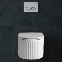 Унитаз подвесной Roxen Royal Matt в комплекте с инсталляцией StounFix Dual Fresh 6 в 1 968245 (кнопка: хром глянцевый) - Превью изображения №10 — Интернет-магазин ПроЗаказ