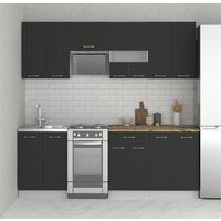 Готовая кухня Mio Tesoro Экстра-лайт 2.2 (антрацит/мадрид) - Превью изображения №6 — Интернет-магазин ПроЗаказ