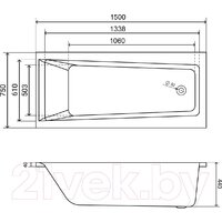 Ванна Lauter Versailles 150x75 21070050 (с ножками, лицевым и торцевым экранами) - Превью изображения №15 — Интернет-магазин ПроЗаказ