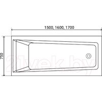 Ванна Lauter Versailles 150x75 21070050 (с ножками, лицевым и торцевым экранами) - Превью изображения №14 — Интернет-магазин ПроЗаказ