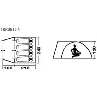 Треккинговая палатка Jungle Camp Toronto 4 (оливковый) - Превью изображения №4 — Интернет-магазин ПроЗаказ