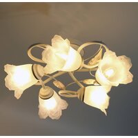 Припотолочная люстра Элетех Бонни 151 НПБ 01-5х60-153 Е14 1005404782 (белый/золото) - Превью изображения №7 — Интернет-магазин ПроЗаказ