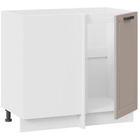Шкаф напольный Трия Лорас 1Н9У (белый/холст латте) - Превью изображения №2 — Интернет-магазин ПроЗаказ