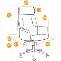 Офисное кресло TetChair Charm (флок, синий) - Превью изображения №12 — Интернет-магазин ПроЗаказ