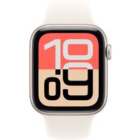 Умные часы Apple Watch SE 3 44 мм (алюминиевый корпус, звездный свет/звездный свет, спортивный силиконовый ремешок S/M) - Превью изображения №2 — Интернет-магазин ПроЗаказ
