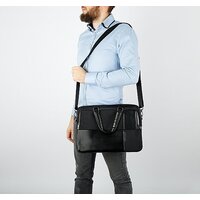 Мужская сумка Poshete 249-8230-8-BLK (черный) - Превью изображения №2 — Интернет-магазин ПроЗаказ