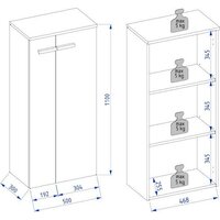  Lauter Шкаф-полупенал Навесной Adri (белый глянец) - Превью изображения №5 — Интернет-магазин ПроЗаказ