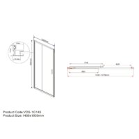 Душевая дверь Vincea Garda VDS-1G145CL (хром/прозрачное) - Превью изображения №5 — Интернет-магазин ПроЗаказ