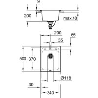 Кухонная мойка Grohe K700 50-C 40/50 1.0 31650AP0 (черный гранит) - Превью изображения №2 — Интернет-магазин ПроЗаказ