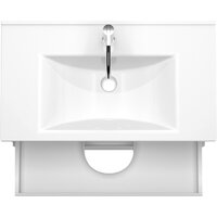  ЗОВ Тумба под умывальник Дион 80 D80LHO0M9003MKV5 (белый матовый/дуб) - Превью изображения №2 — Интернет-магазин ПроЗаказ