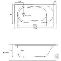Ванна Cersanit Nike 150x70 (без ножек) - Превью изображения №8 — Интернет-магазин ПроЗаказ