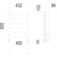 Полотенцесушитель TERMINUS Классик П6 400x600 нп (хром) - Превью изображения №3 — Интернет-магазин ПроЗаказ