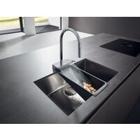 Смеситель Hansgrohe Aquno Select M81 73837800 (стальной) - Превью изображения №7 — Интернет-магазин ПроЗаказ