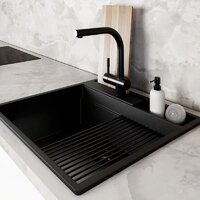 Кухонная мойка Globalo Silvano 60.1 Black/BL Mat - Превью изображения №6 — Интернет-магазин ПроЗаказ