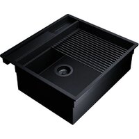 Кухонная мойка Globalo Silvano 60.1 Black/BL Mat - Превью изображения №7 — Интернет-магазин ПроЗаказ