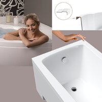 Ванна Lauter Bianca 140 21207140 (с ножками, серым подголов.,белым лиц. и торц.экраном) - Превью изображения №7 — Интернет-магазин ПроЗаказ