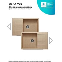 Кухонная мойка Polygran Deka 780 (песочный) - Превью изображения №4 — Интернет-магазин ПроЗаказ