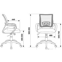 Офисное кресло Brabix Fly MG-396W (белый/темно-серый) - Превью изображения №10 — Интернет-магазин ПроЗаказ