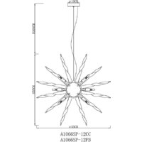 Подвесная люстра Arte Lamp Bella A1066SP-12PB - Превью изображения №2 — Интернет-магазин ПроЗаказ