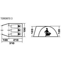 Треккинговая палатка Jungle Camp Toronto 3 (оливковый) - Превью изображения №4 — Интернет-магазин ПроЗаказ