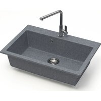 Кухонная мойка MARRBAXX Карельский камень модель 39/Q8 (темно-серый) - Превью изображения №2 — Интернет-магазин ПроЗаказ