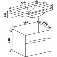  Runo Тумба под умывальник Парма 60 (подвесная) - Превью изображения №5 — Интернет-магазин ПроЗаказ