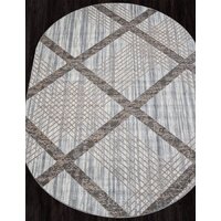 Ковер для жилой комнаты Merinos Sierra F351-OVAL-CREAM-BLUE (1.8х2.5) - Превью изображения №4 — Интернет-магазин ПроЗаказ